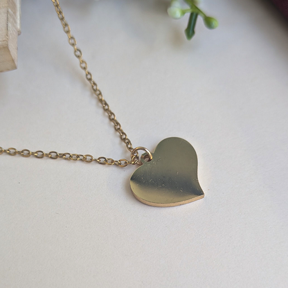 Gold Plated Minimal Heart Pendant For Girls & Women