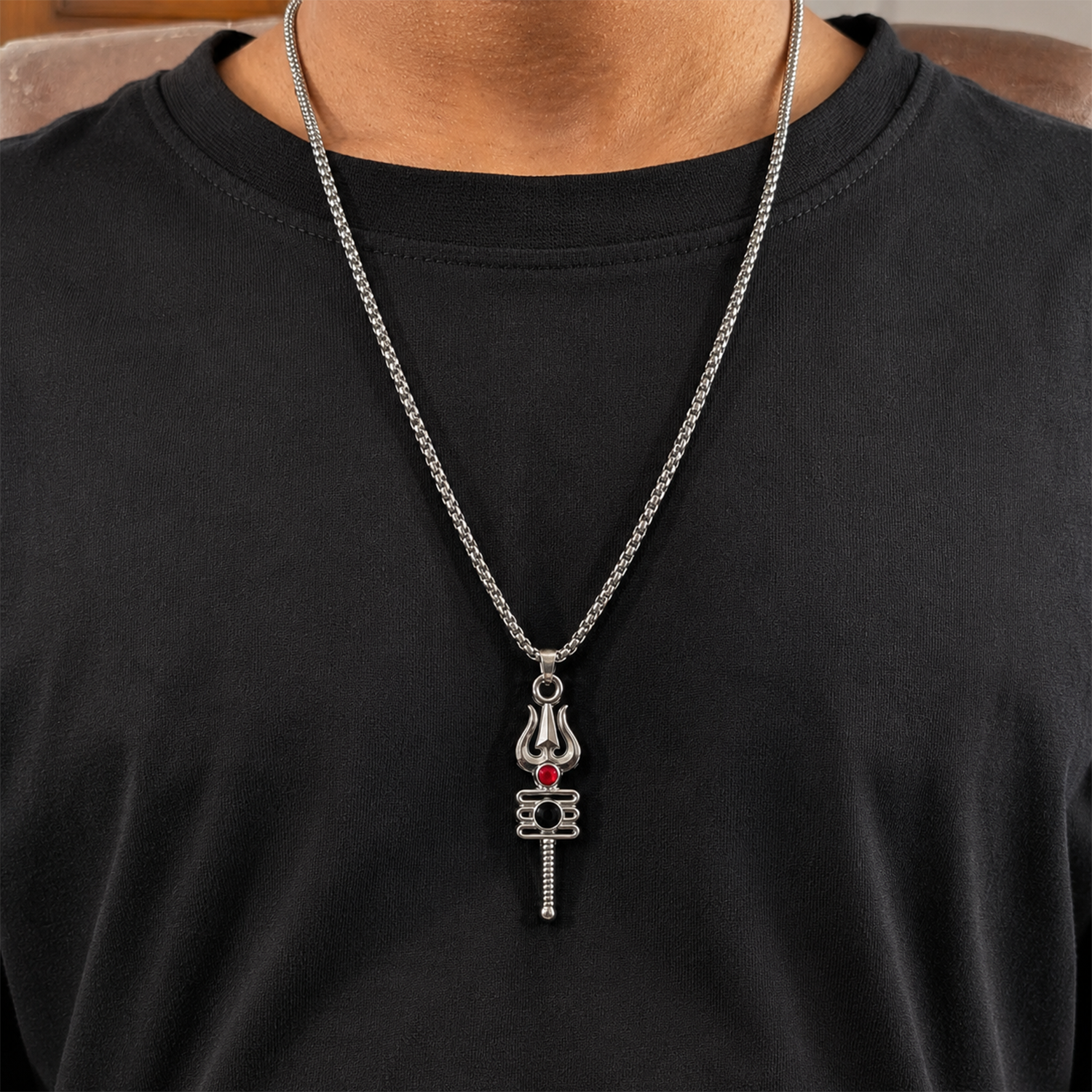 Stylish Lord Shiva Trishul Pendant for Men & Boys