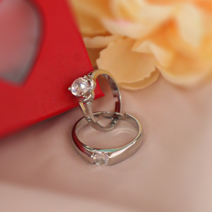 Eternal Bond Solitaire Couple Rings
