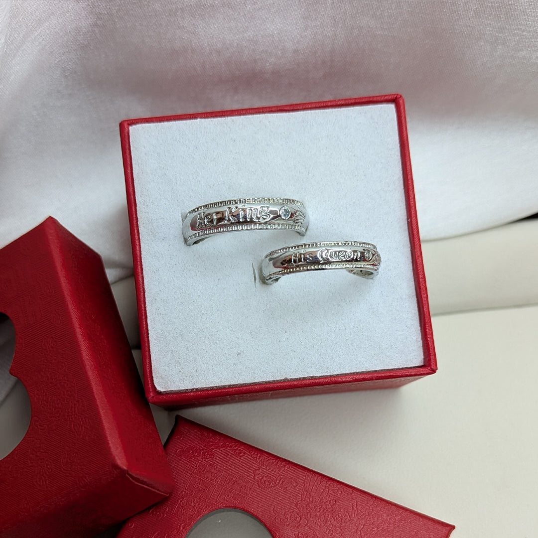 Her King & His Queen Promise Couple Ring Set