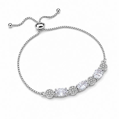 CZ Stone Adjustable bolo clasp Chain Bracelet for Girls & Women's