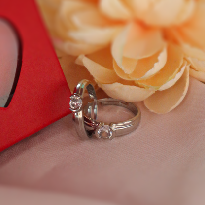 Eternal Love Solitaire Couple Rings