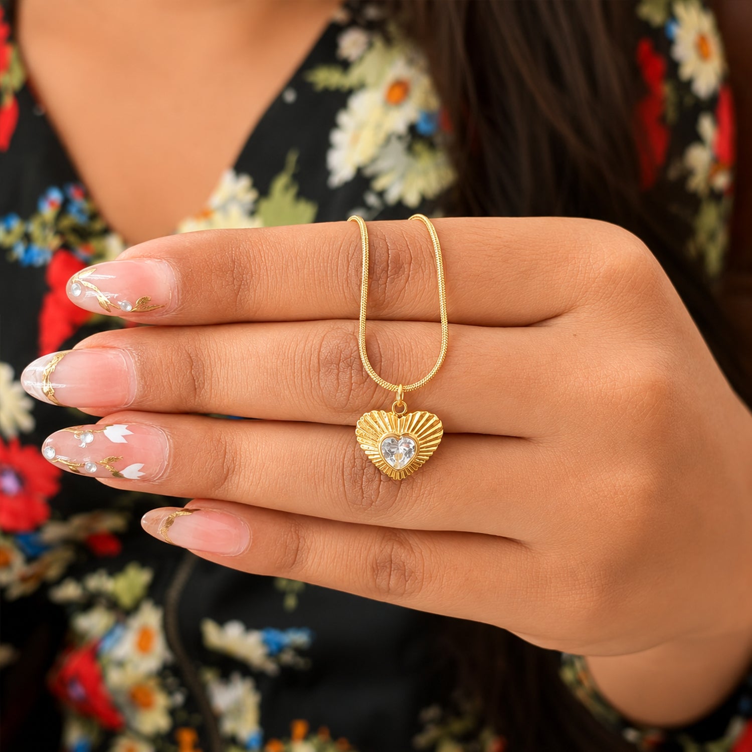 Dainty Radiant Dual Heart Pendant For Girls & Women