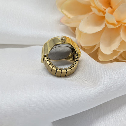 Anti Tarnish Round Stone Dial Finger Watch for Men & Women