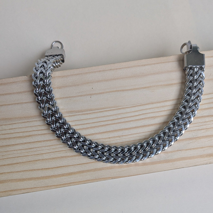Classic Stainless Steel Woven Chain Bracelet For Men