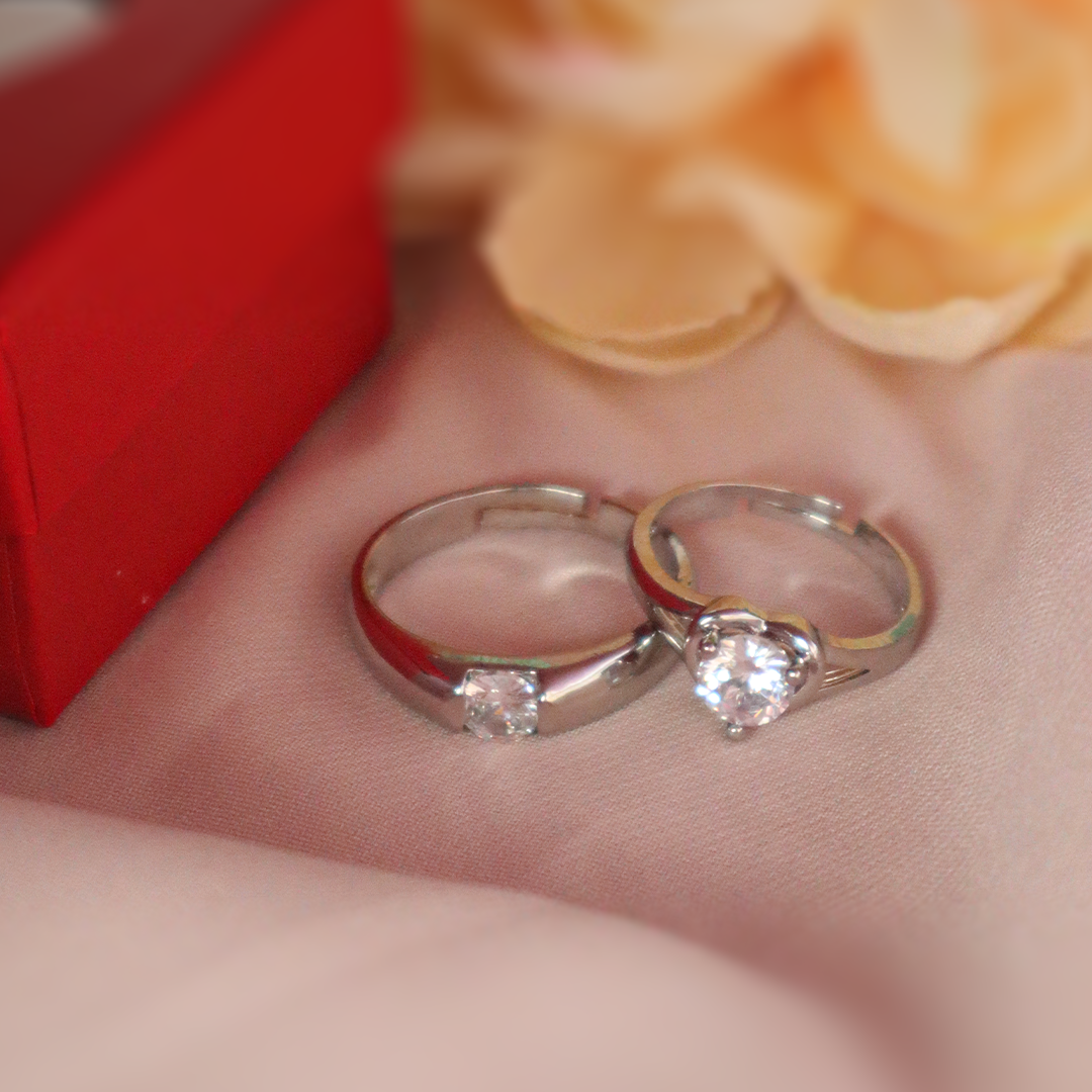 Eternal Bond Solitaire Couple Rings