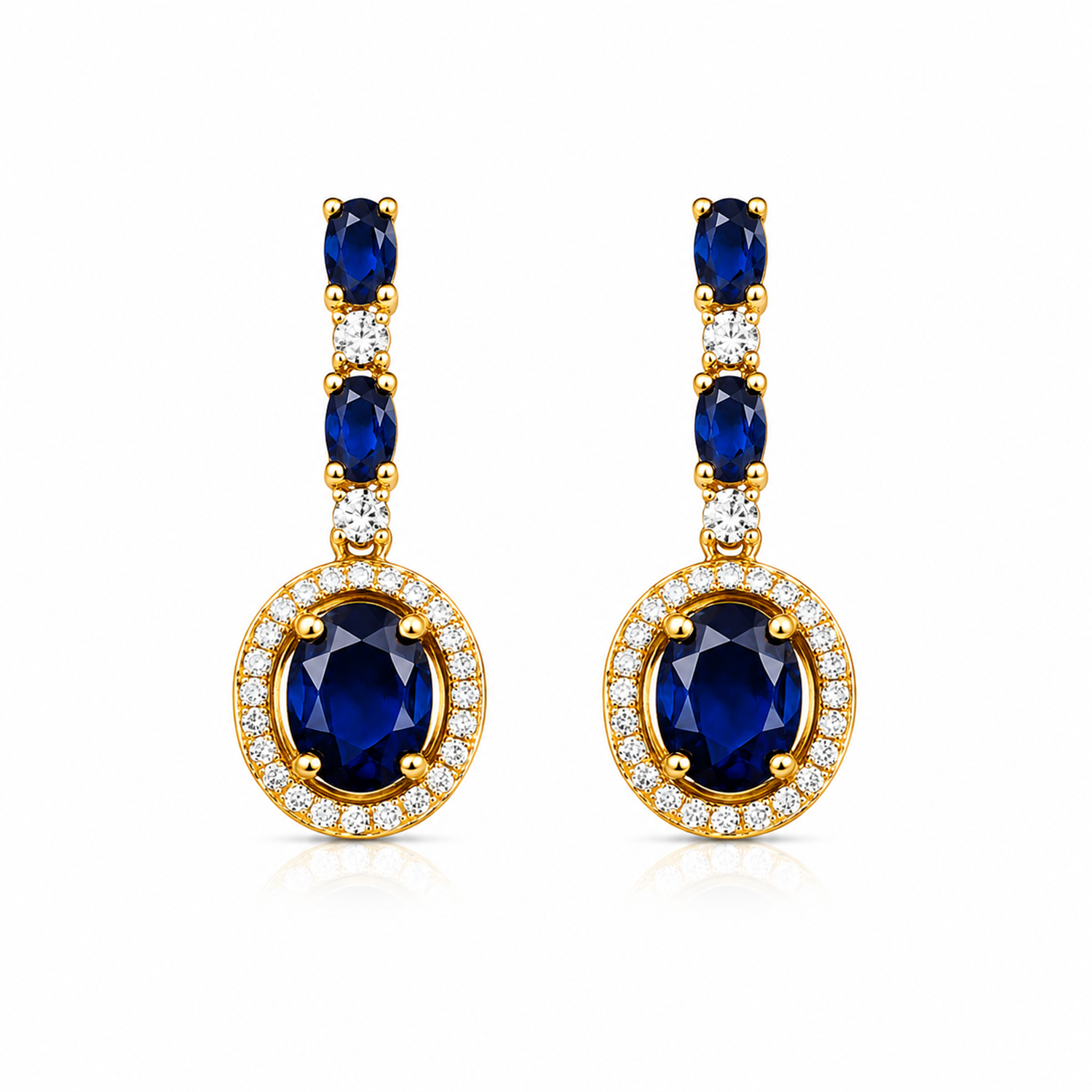 Sway CZ Stone Halo Drop Earrings for Girls & Women's