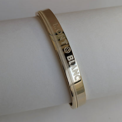 Gold Plated Montblanc Brand Inspired Designer Luxury Stainless Steel Bracelet For Men