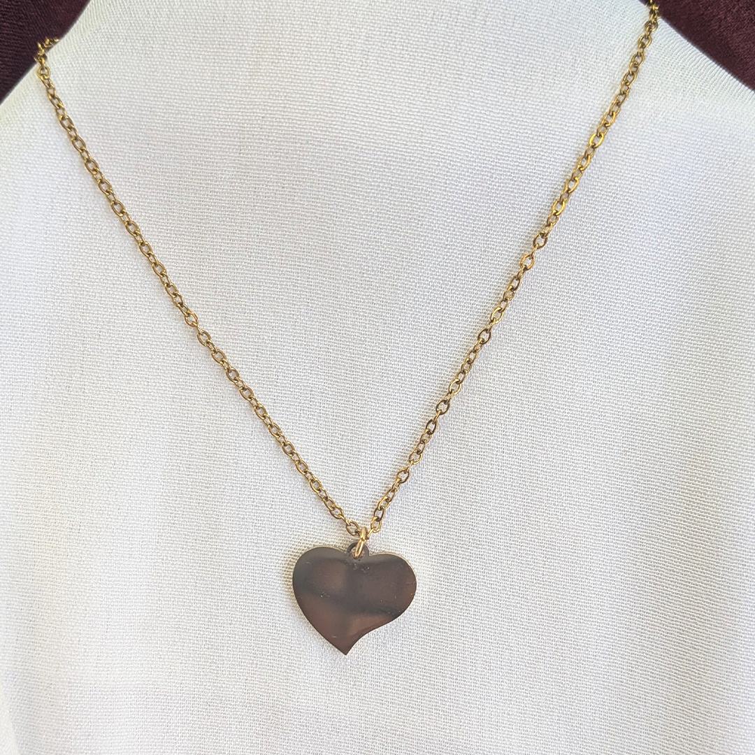 Gold Plated Minimal Heart Pendant For Girls & Women