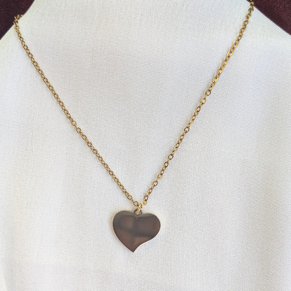 Gold Plated Minimal Heart Pendant For Girls & Women