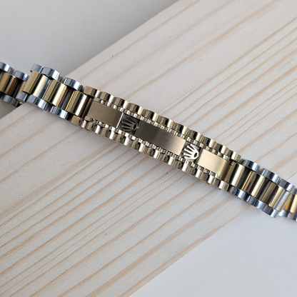 Rolex Brand Inspired Luxe Chain Stainless Steel Bracelet With Clasp For Men