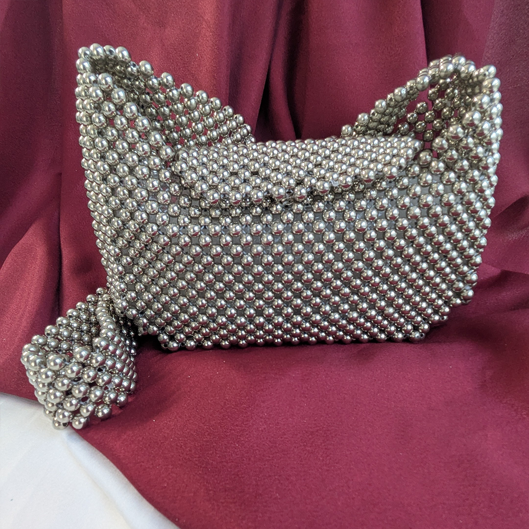 Luxurious Heavy Pearl-Embellished Clutch Handbag for Women