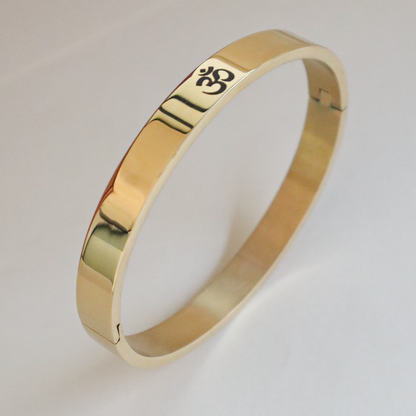 18k Gold Plated Men’s Bracelet Engraved with OM