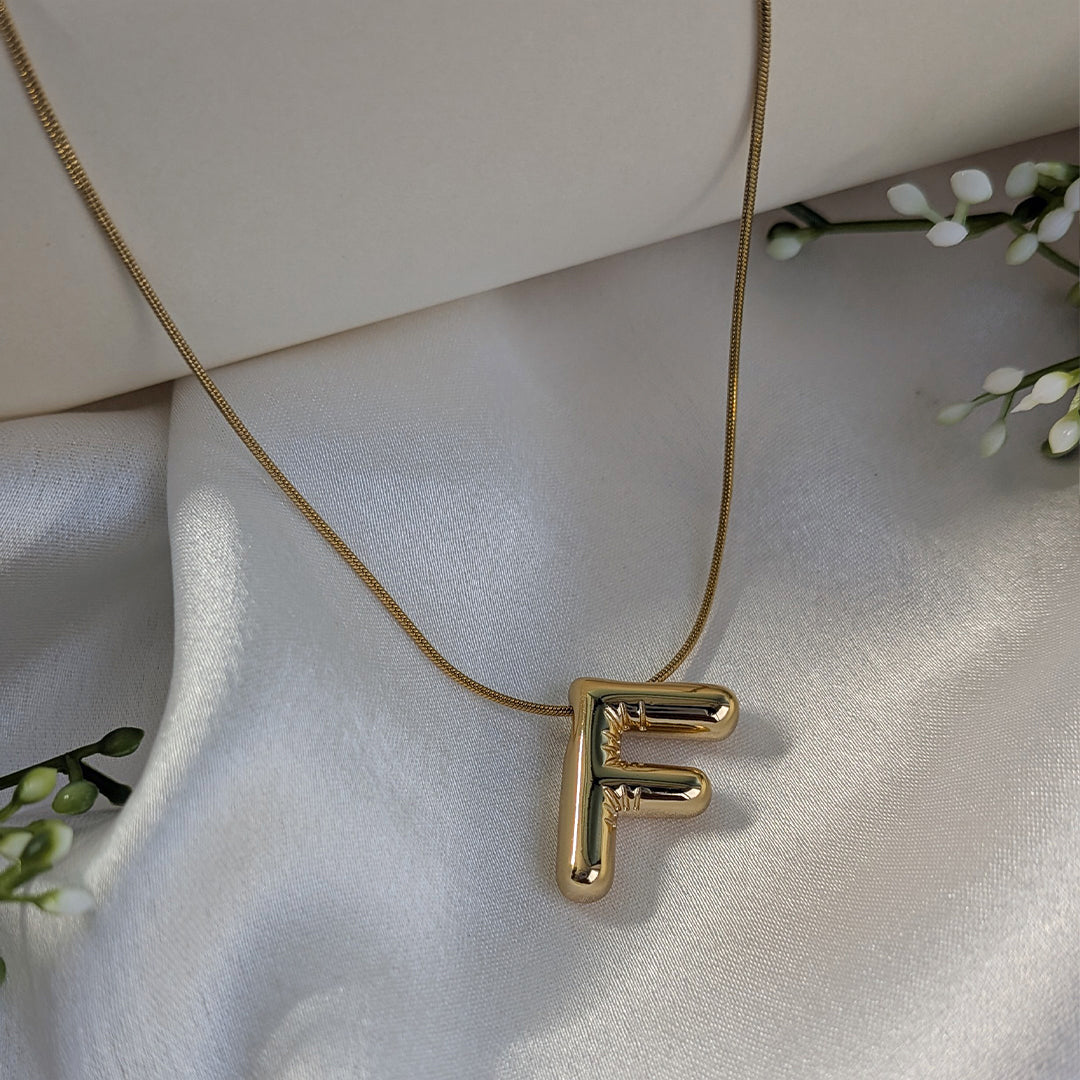 18K Gold Plated Stylish Alphabet Pendant (Anti Tarnish)
