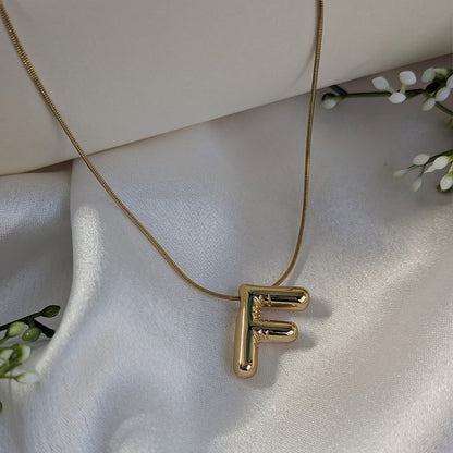 18K Gold Plated Stylish Alphabet Pendant (Anti Tarnish)