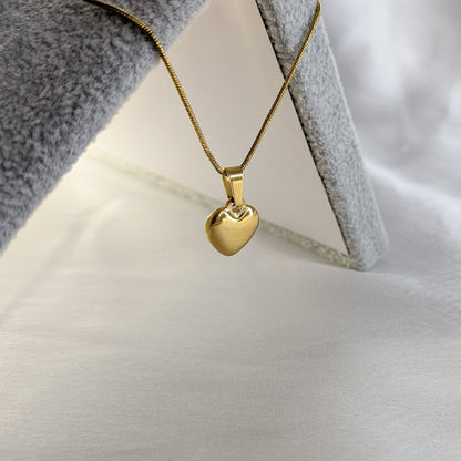 18k Gold Plated Minimal Heart Charm Pendant for Women & Girls