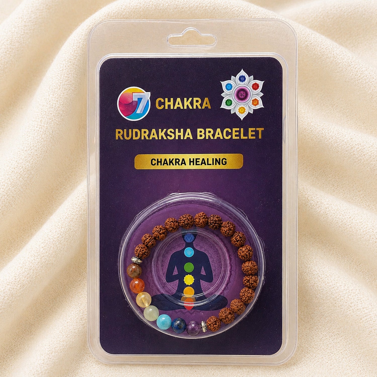 7 Chakra Rudraksha Bracelet for Men & Women