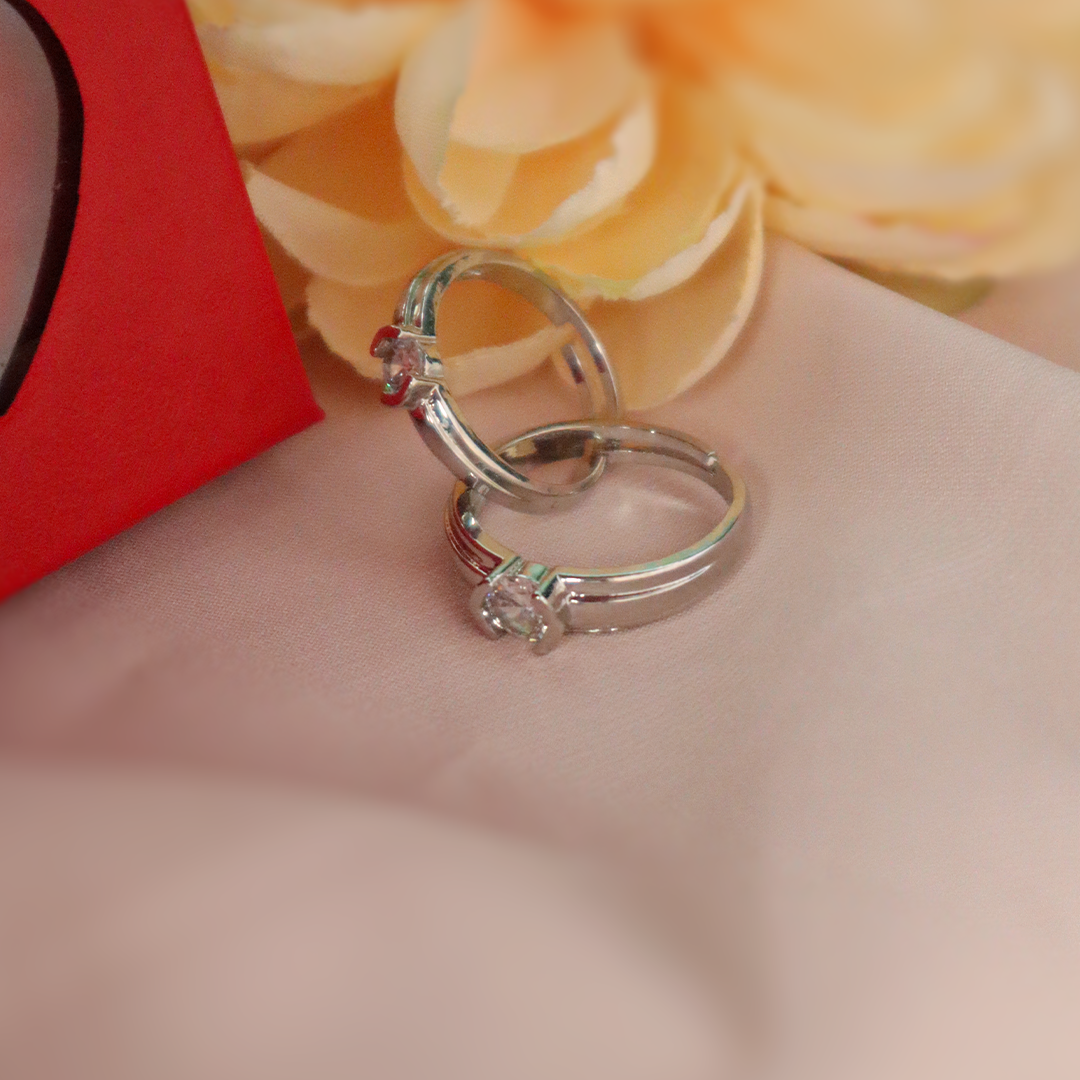 Eternal Love Solitaire Couple Rings