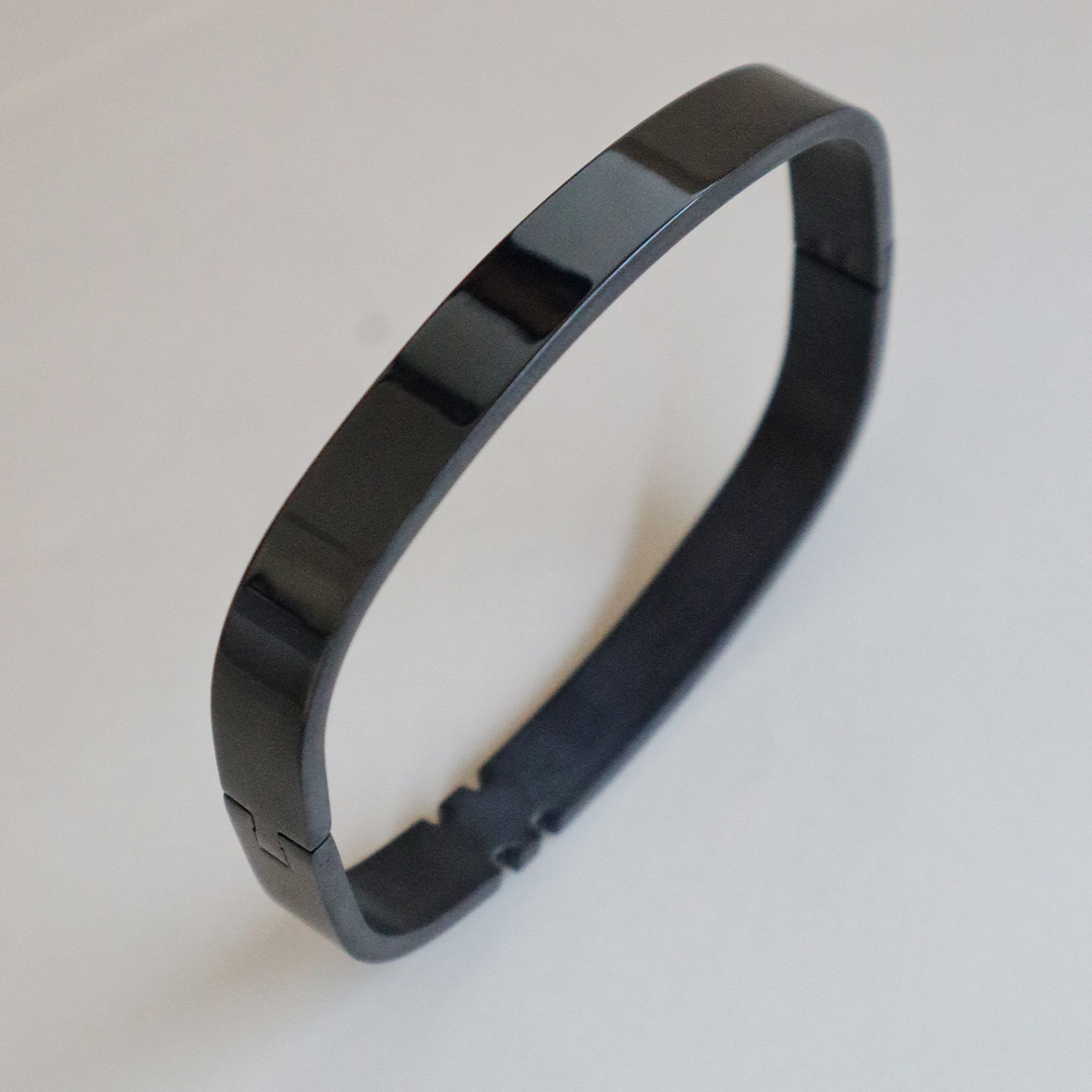 Minimalist Square Cuff Bracelets With Matt Finish For Men