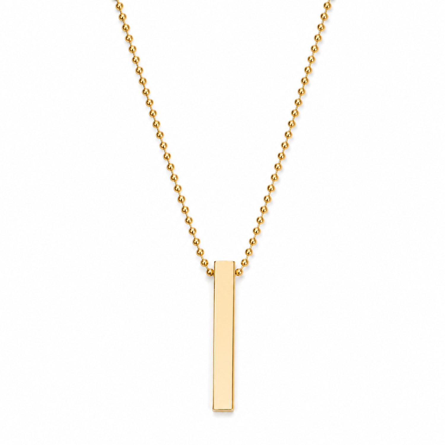 Sleek Vertical Bar 3D Cuboid Design Pendant for Men & Boys