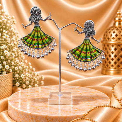 Oxidized Garba Dancer Drop Earrings for Girls & Women's