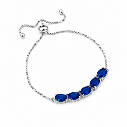Solitaire Stones Chain Bracelet With Adjustable Chain for Girls & Women's