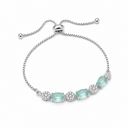 CZ Stone Adjustable bolo clasp Chain Bracelet for Girls & Women's