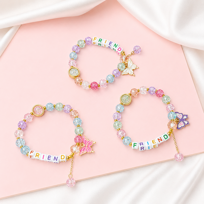 Colorful Butterfly Charm Friendship Day Bracelets for Kids, Boys & Girls