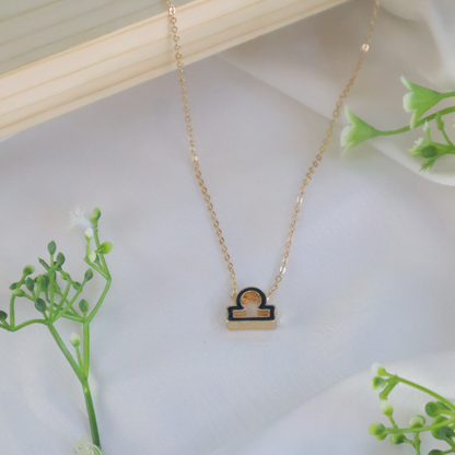18K Gold Plated Celestial Zodiac Charm Pendant Necklace