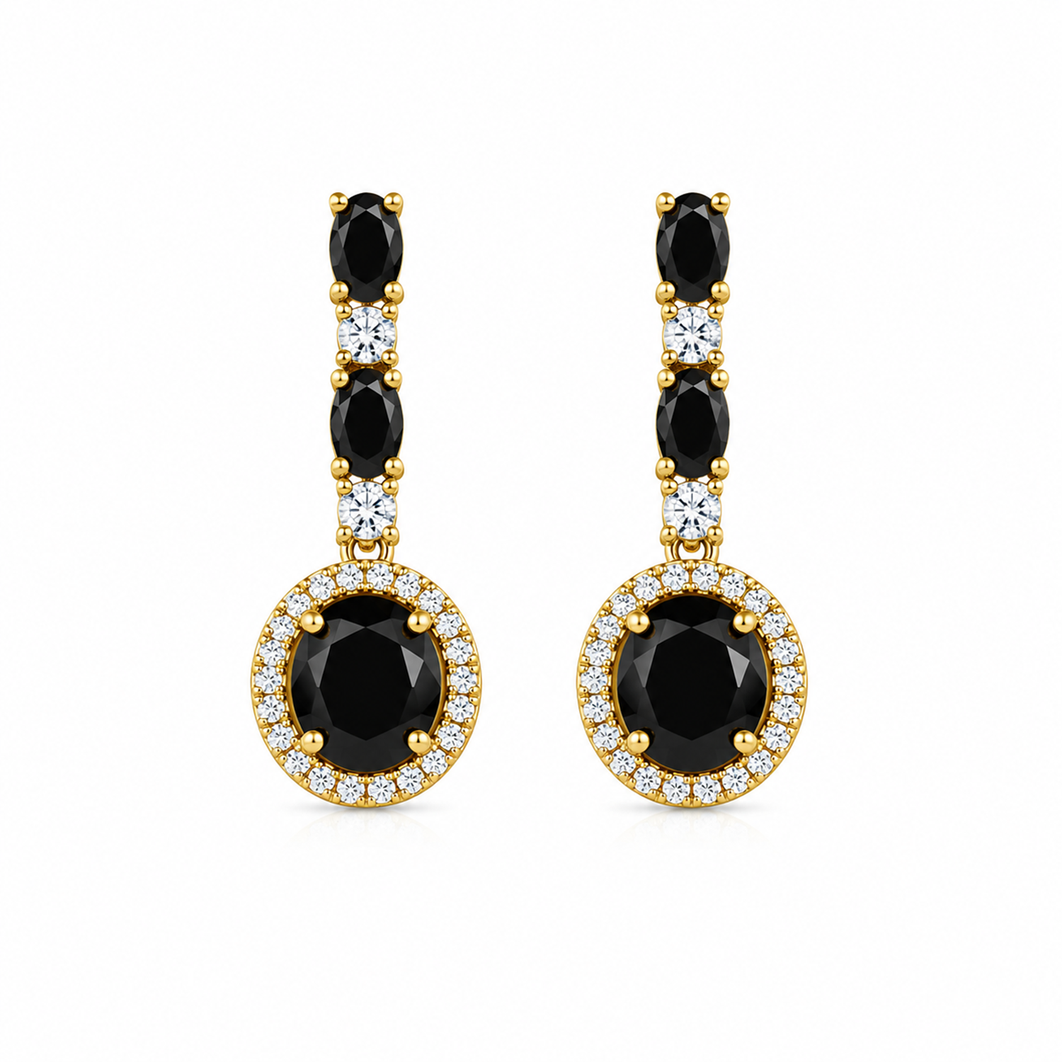 Sway CZ Stone Halo Drop Earrings for Girls & Women's