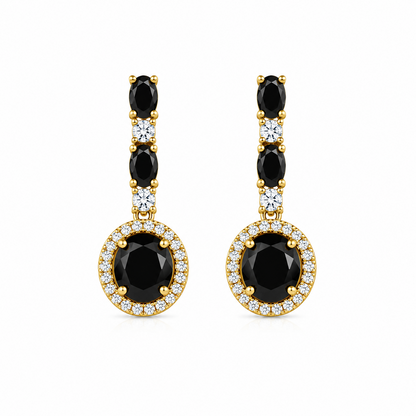 Sway CZ Stone Halo Drop Earrings for Girls & Women's