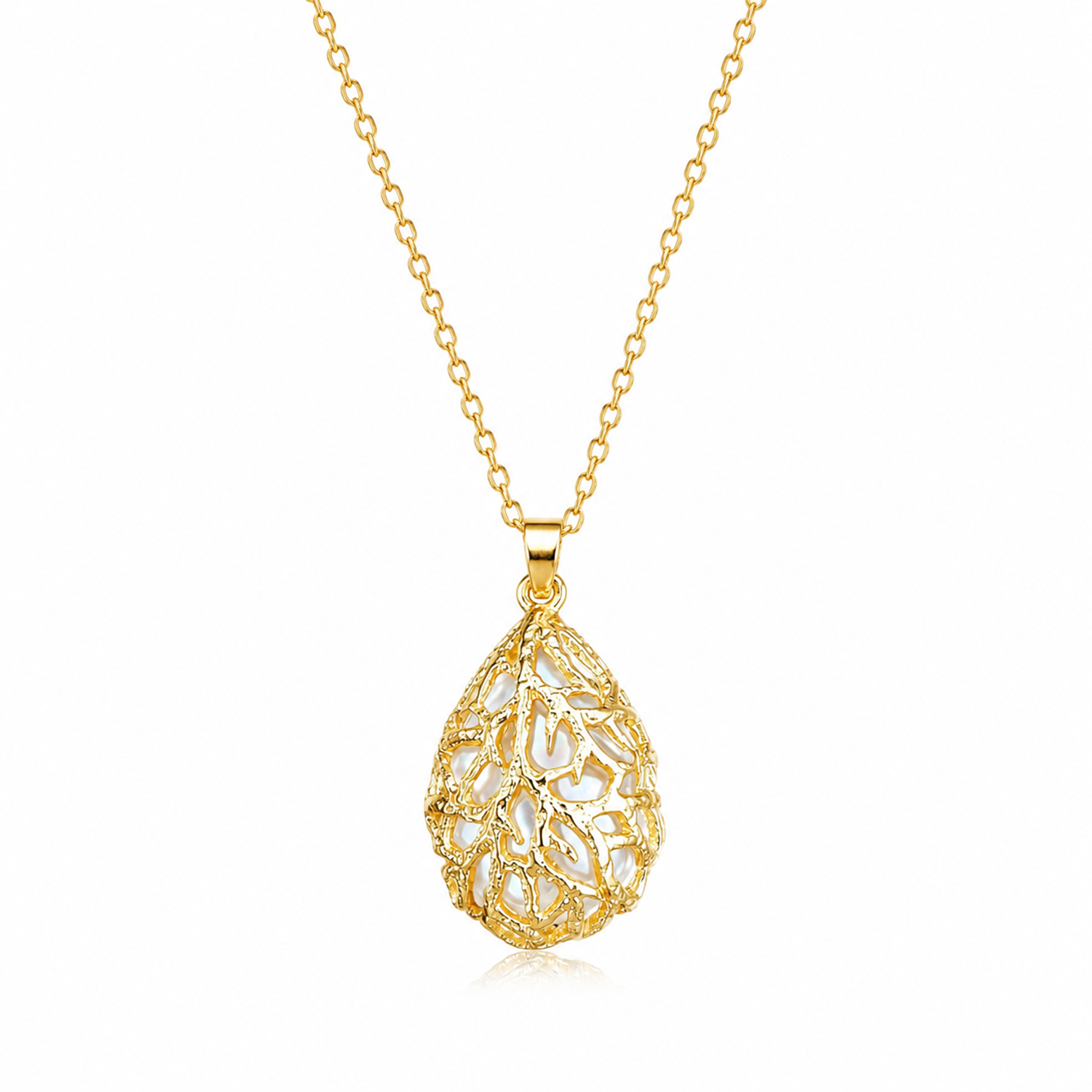 Filigree Teardrop Pendant for Girls & Women's