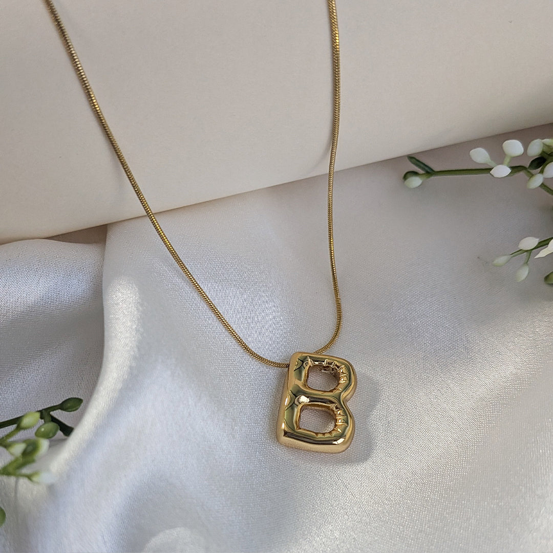 18K Gold Plated Stylish Alphabet Pendant (Anti Tarnish)