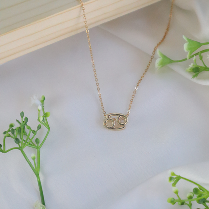18K Gold Plated Celestial Zodiac Charm Pendant Necklace