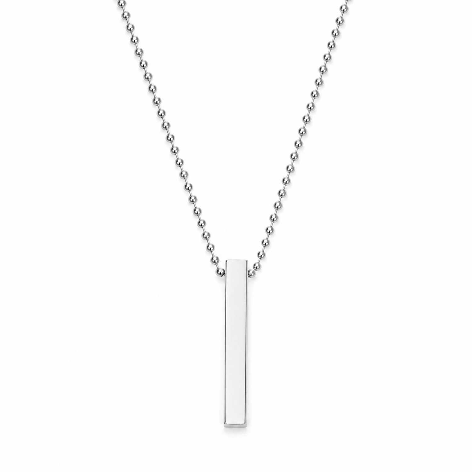 Sleek Vertical Bar 3D Cuboid Design Pendant for Men & Boys