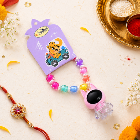 Cute Astronaut Charm Beaded Bracelet Rakhi