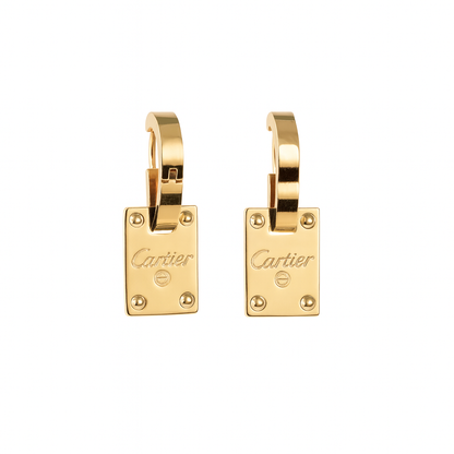 18K Gold Plated Cartier-Inspired Drop Earrings (Anti-Tarnish)
