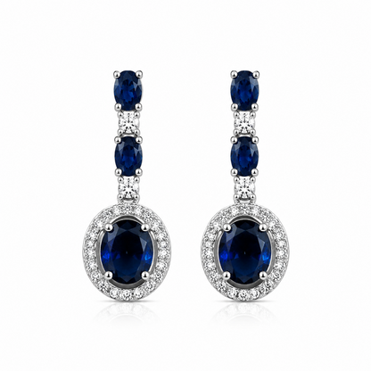 Sway CZ Stone Halo Drop Earrings for Girls & Women's