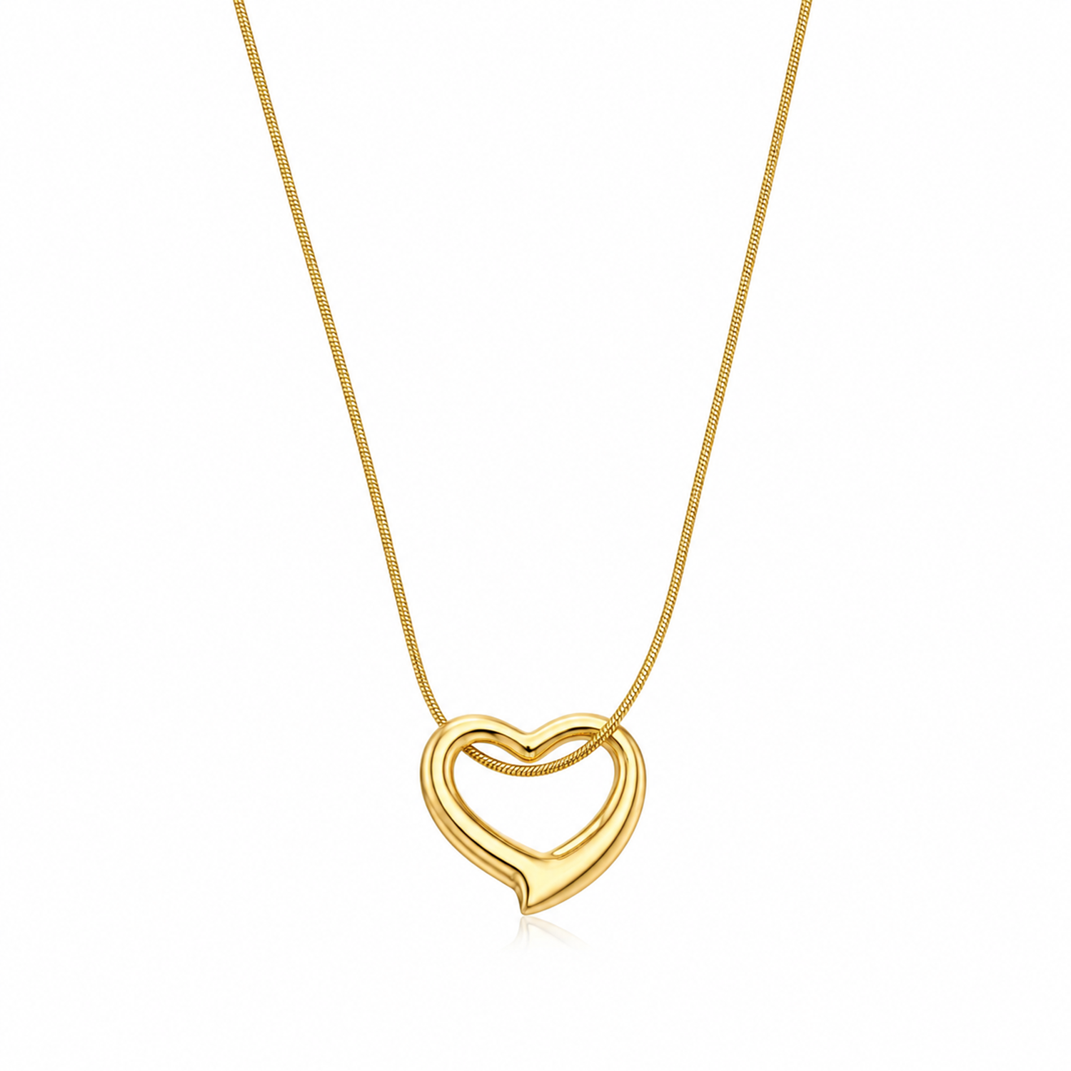 Twisted Hollow Swaying Heart Pendant for Girls & Women's