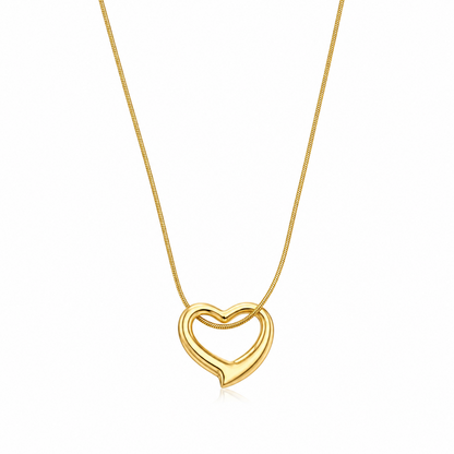 Twisted Hollow Swaying Heart Pendant for Girls & Women's