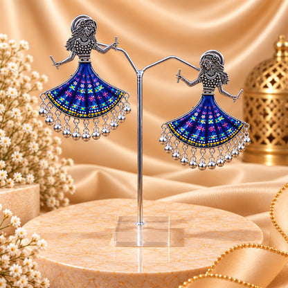 Oxidized Garba Dancer Drop Earrings for Girls & Women's