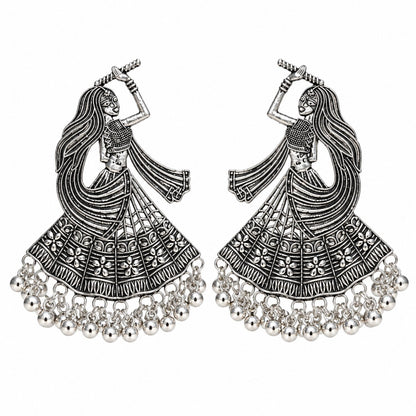 Oxidized Boho Dancing Girl Earrings for Women & Girls