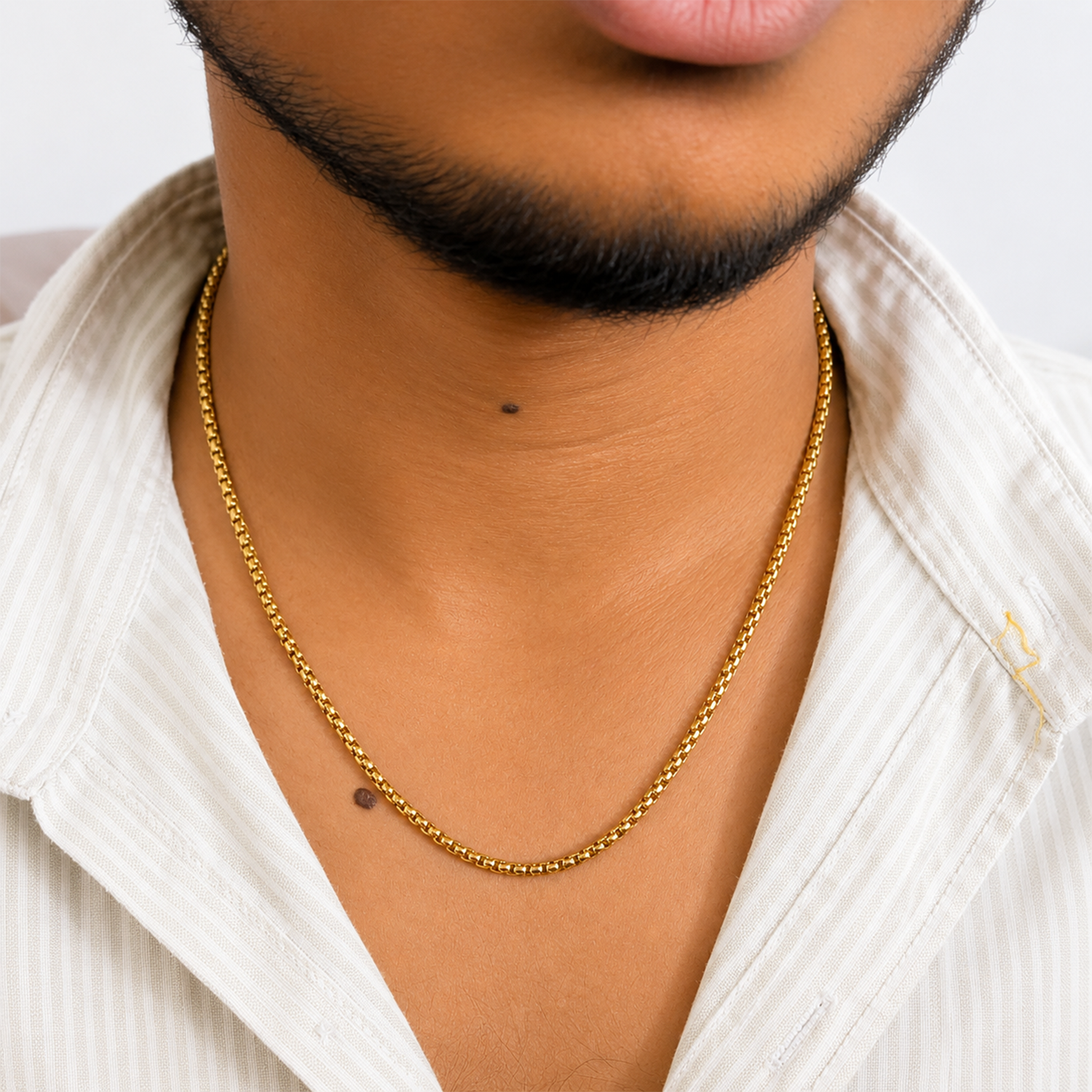 Stylish Tiny Lock Design Stainless Steel Chain For Men & Women