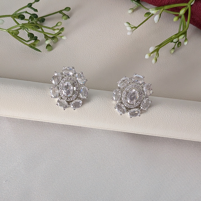 Regal Radiance American Diamond Pendant & Earring Set