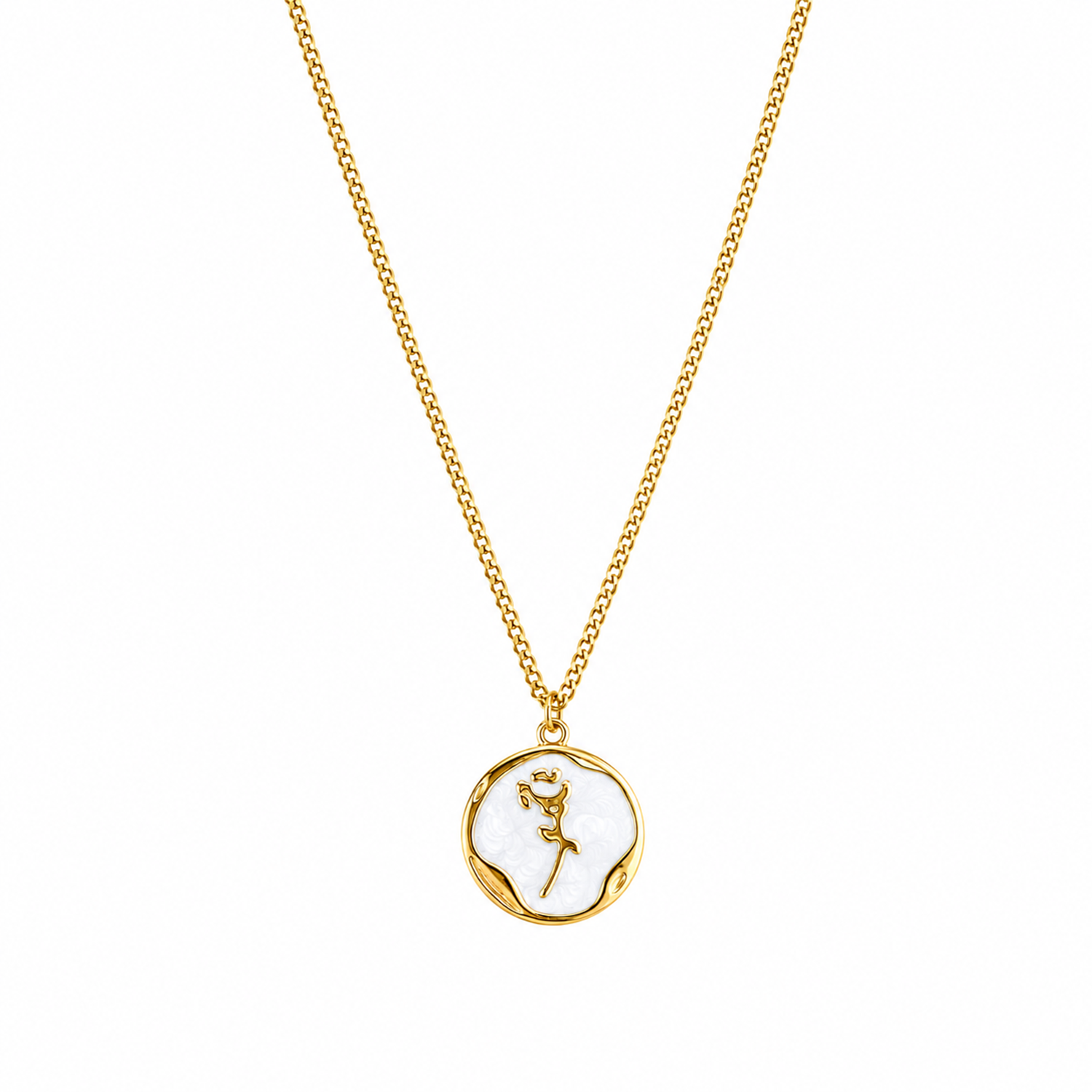Crimson Rose MOP Pendant for Girls & Women's