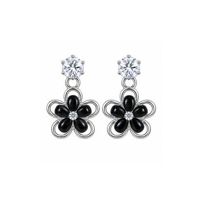 Dual Line Crystal Drop Earrings for Girls & Women's