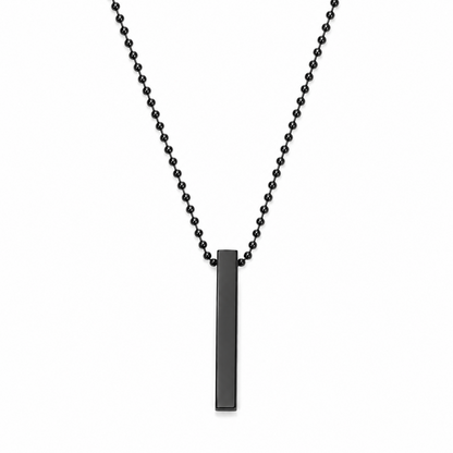 Sleek Vertical Bar 3D Cuboid Design Pendant for Men & Boys
