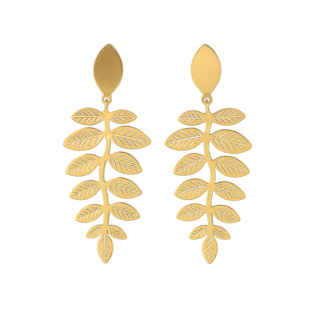 18K Gold Plated Vine Earrings (Anti-Tarnish)