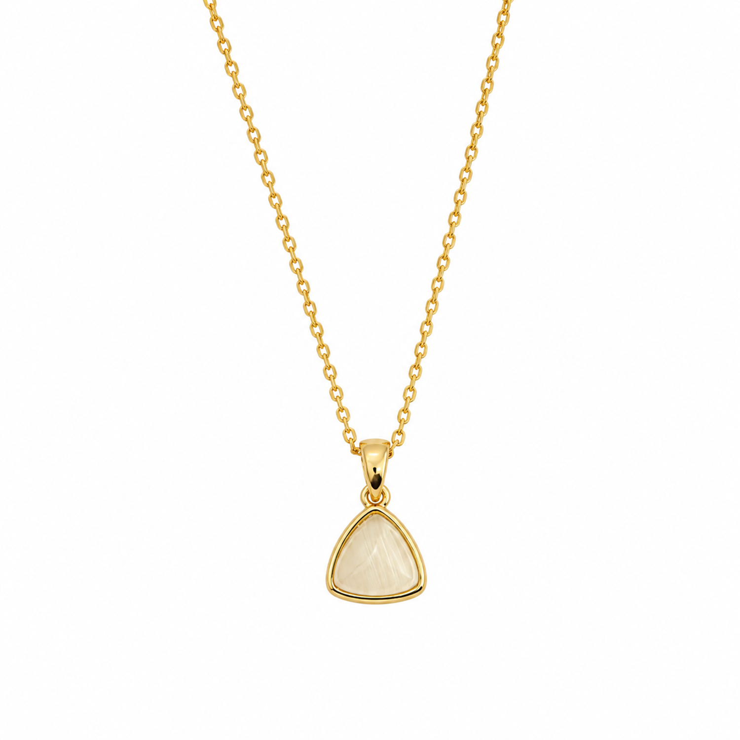 Stylish Triangle Pendant Necklace for Women & Girls (Anti Tarnish)