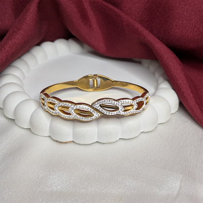 Stylish Conjoined Infinity Design Ad Stone Bracelet for Girls & Women